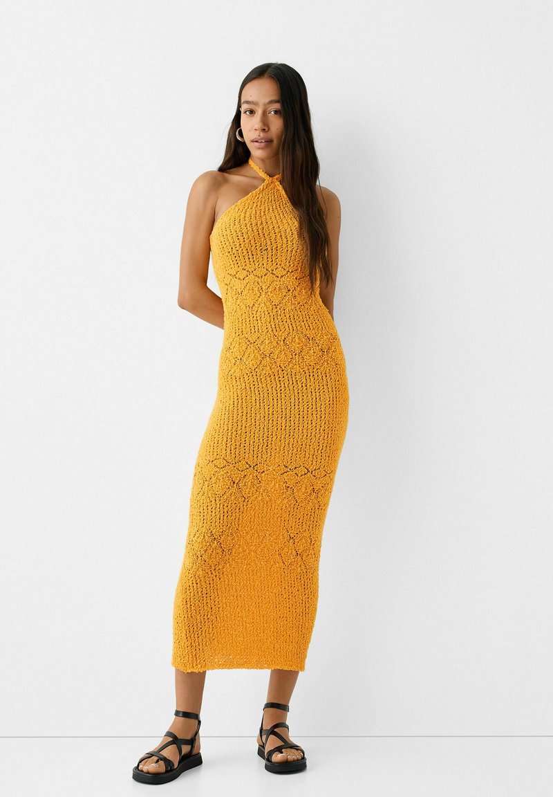 Bershka Gebreide jurk oranje