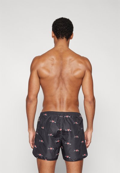 Neil Barrett ALL OVER CUPID SWIM - Short de bain - black/red/white
