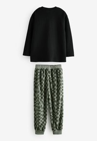 Next SINGLE COSY SET - Pyžamová súprava - black green checkerboard