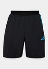 HOUSE OF TIRO SHORT - Sportiniai šortai - black/bright cyan