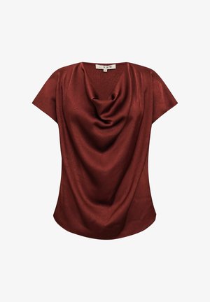 A-VIEW, SINDA DRAPE TOP - Blouse - deep burgundy