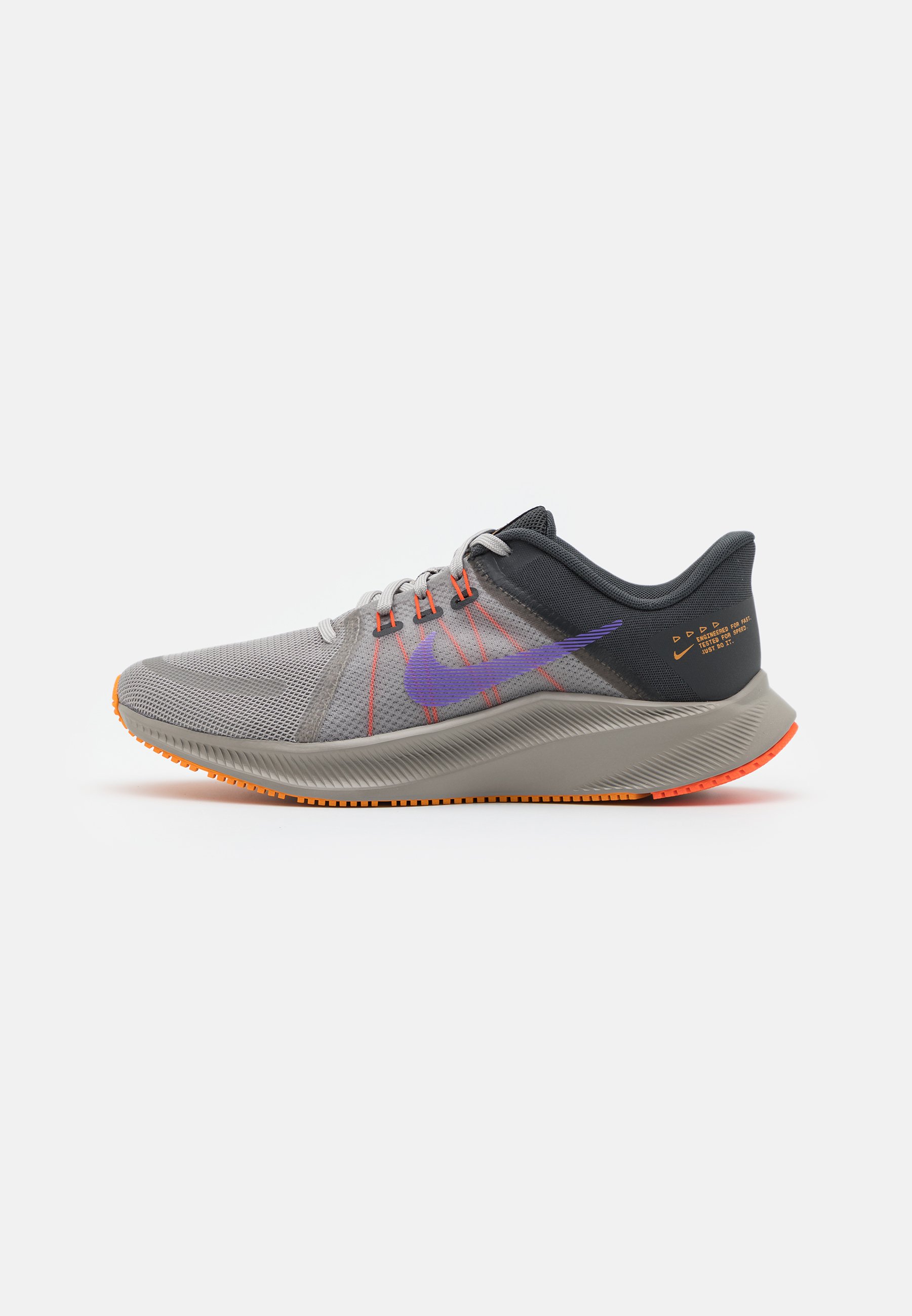 Nike Performance QUEST 4 - Neutral running shoes - cobblestone/psychic  purple/anthracite/kumquat/rush orange/desert ochre/purple - Zalando.de