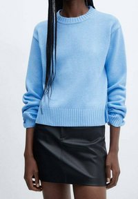 Mango Strickpullover - light blue