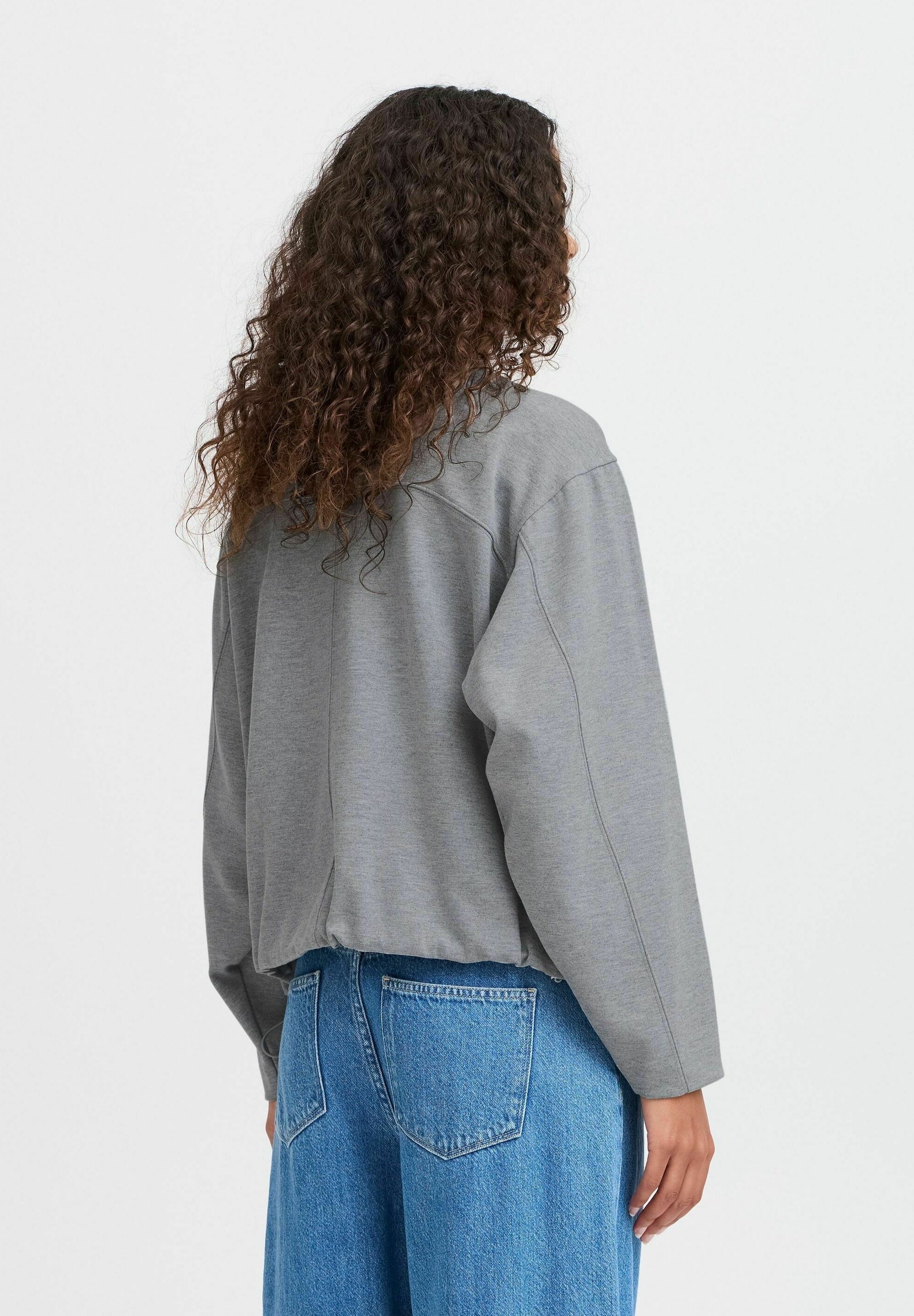 売れ筋商品|||イチ パーカー・スウェットシャツ レディース アウター IHKATE - Zip-up sweatshirt - light grey melange ICHI IHKATE - Zip-up sweatshirt - light grey melange/grey