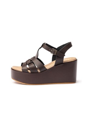 High heeled sandals - marrón