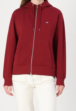Sweat zippé - bordeaux