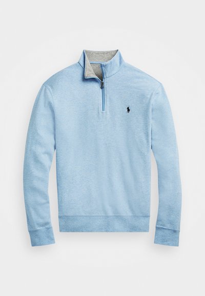 Polo Ralph Lauren Big & Tall LUXURY JERSEY QUARTER ZIP PULLOVER - Tops ar garām piedurknēm - jamaica heather