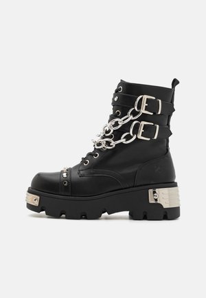 Koi Footwear SHACKLED SHADOWS HEAVY DUTY CHAIN - Cowboy- / bikerstøvlette - black