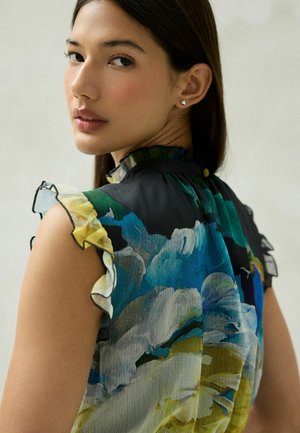 Next, TALL FIT - PRINTT HIGH NECK TIERED OCCASION MAXI DRESS . - Maxikleid - navy floral print