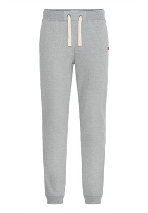 Pantaloni della tuta grigi realizzati in misto cotone, con vita elastica, cordoncino, gambe affusolate e polsini a costine.