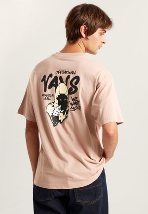 REPEAR LOOSE - Print T-shirt - taupe