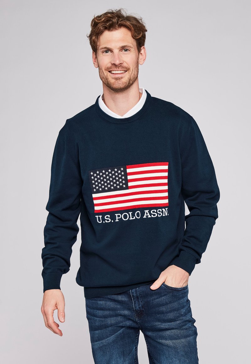 U.S. Polo Assn. ADAM - Neule - dark sapphire/tummansininen - Zalando.fi