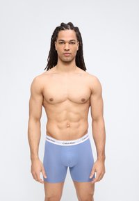 Calvin Klein Underwear BRIEF ICON COTTON STRETCH 3 PACK - Μποξεράκια σε στενή γραμμή - white/blue tulip/turbulence