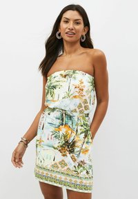 Next Džersejové šaty - yellow tropical print