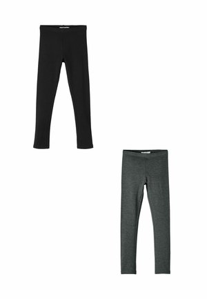 2ER-SET - Leggings - Hosen - schwarz dunkelgrau