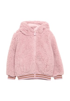 KAPUZE UND GLITZERSTREIFEN AM BUND - Giacca in pile - zartrosa