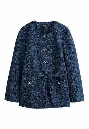 PETITE FIT - FLECK BOUCLE BELTED  - Rövid kabát - navy