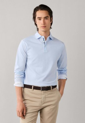 Hackett London, HACKETT LONDON POLO SHIRT OXFORD PIQUE POLO LS - Polo - light blue