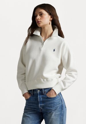FLEECE QUARTER ZIP - Sweatshirt - white