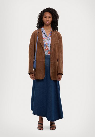 WEEKEND MaxMara OGGI - Giacca di pelle - terra