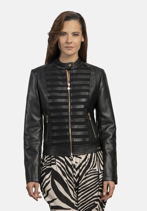 JALON - Chaqueta de cuero sintético - black