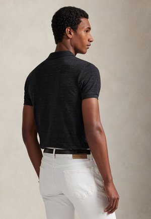 Polo Ralph Lauren, SLIM FIT MESH POLO SHIRT - Polo - black marl heather