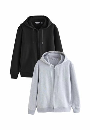 REGULAR FIT - 2 PACK   - Sweatjakke - black grey marl