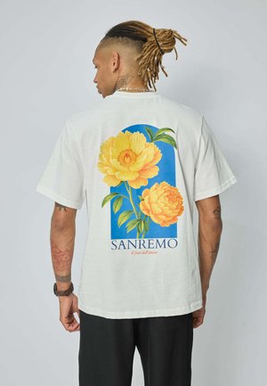 FRILIVIN, T-SHIRT GRAPHIQUE FLORAL - T-shirt imprimé - blanc