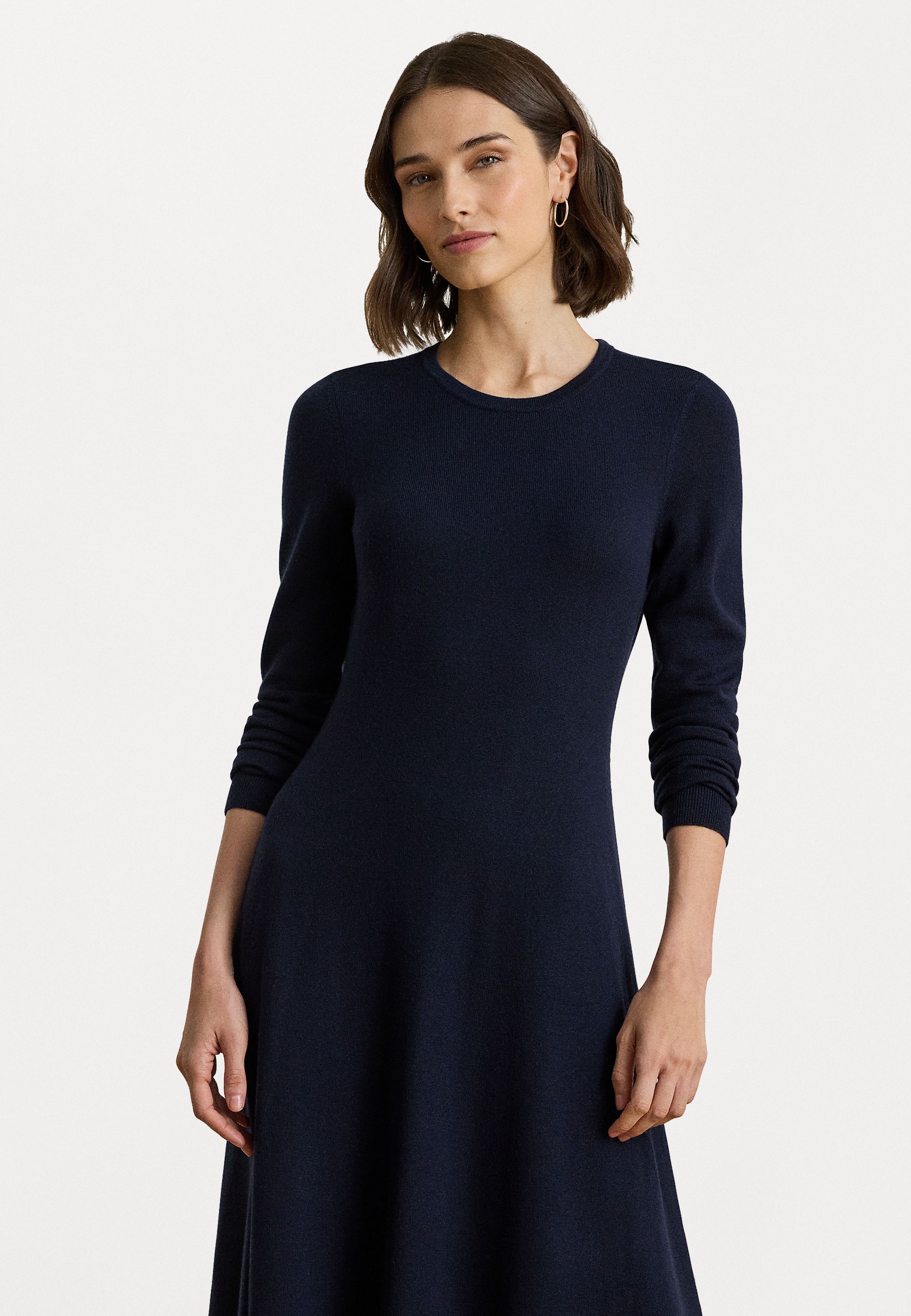Lauren Ralph Lauren WOOL CREWNECK SWEATER DRESS - Day dress - lauren navy/dark  blue - Zalando.ie