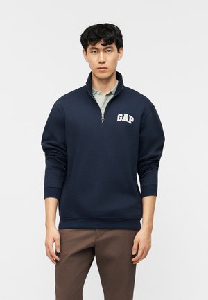 HERITAGE ZIP MOCK - Φούτερ - tapestry navy
