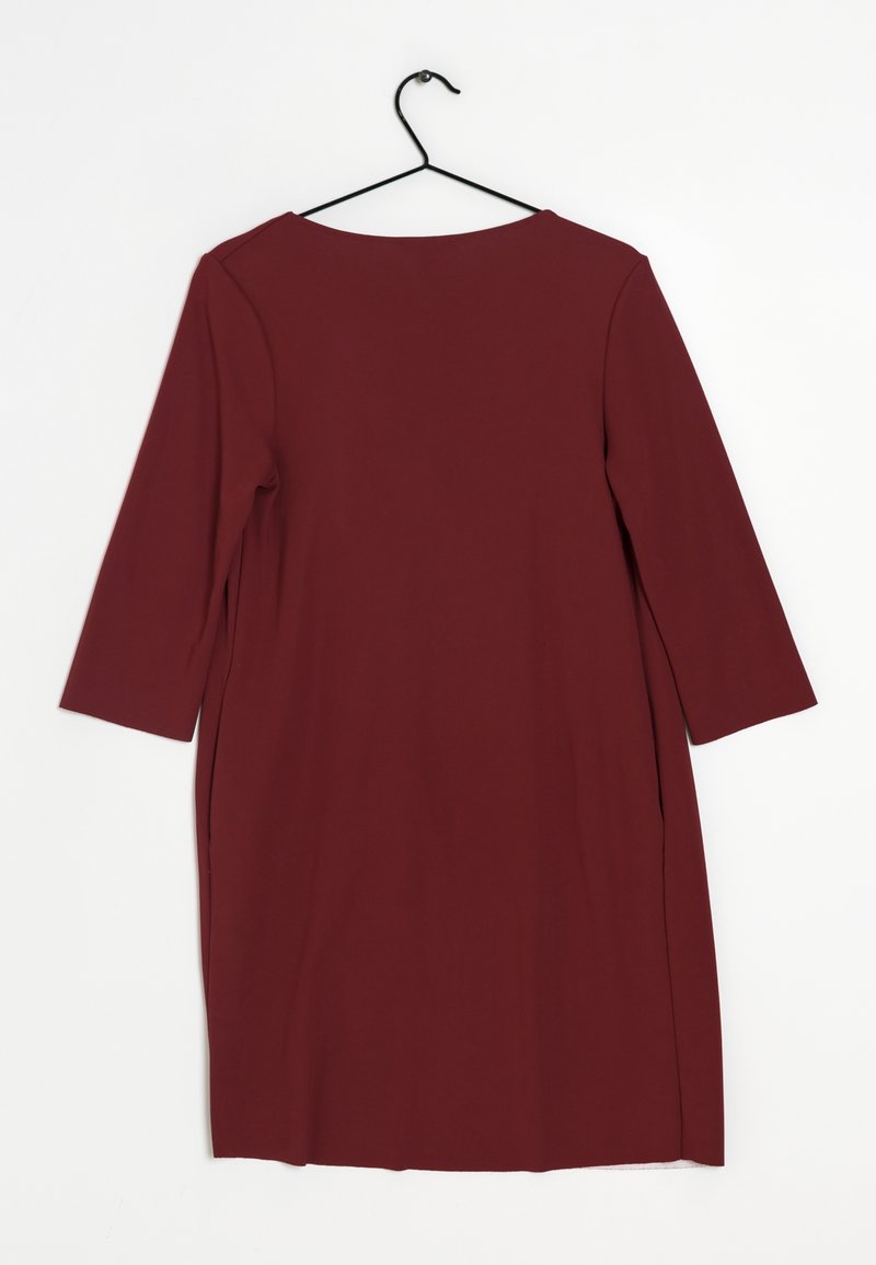 cos burgundy dress Day - red Draped midi