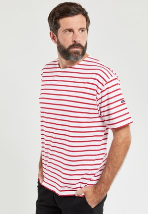 Armor lux THEVIEC MARINIÈRE - T-shirt imprimé - blanc braise