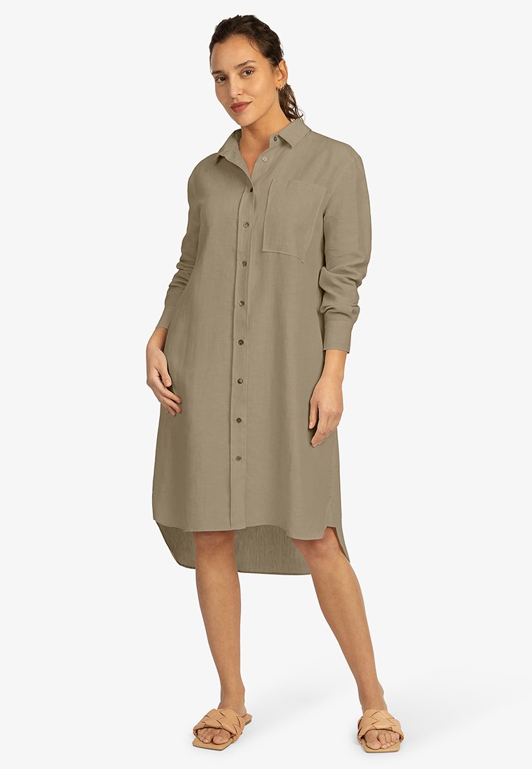 mint&mia Blousejurk kaki mint&mia Blousejurk kaki