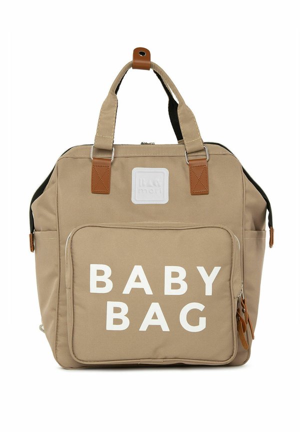 BABY BAG PRINTED DIAPER BAG BACKPACK - Wickeltasche - dunkelbraun