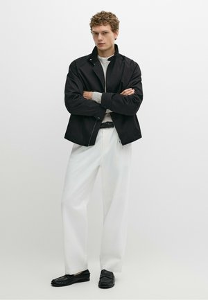 Massimo Dutti, BOMBER JACKET WITH COLLAR DETAIL - Lichte jas - dark blue