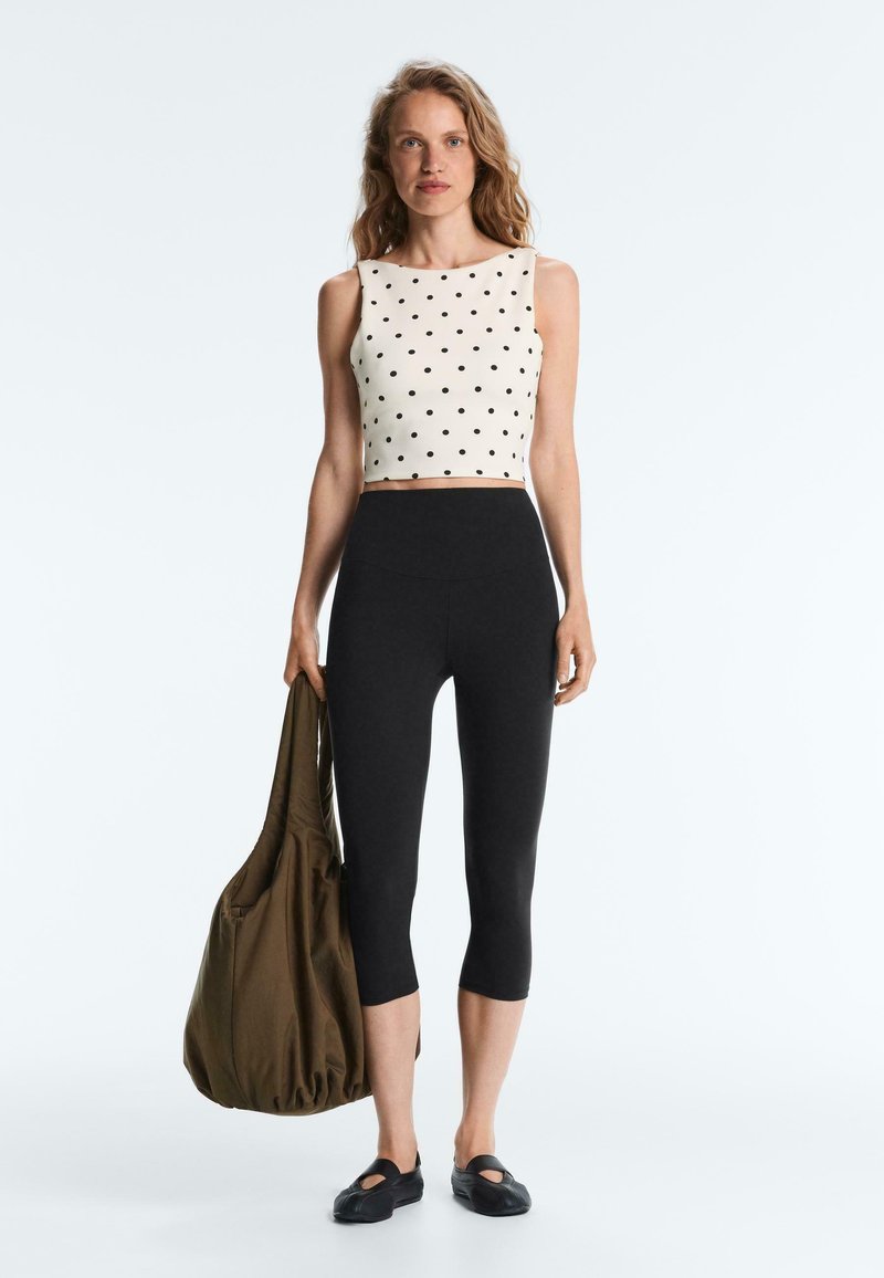 slim fit dress slacks Green Polka Dot Strappy Tailored Dress main image 1