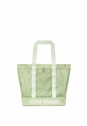 Borsa a rete verde con manici verdi solidi. Presenta la scritta stampata "COLMAR ORIGINALS" nella parte inferiore. Design leggero e spazioso.