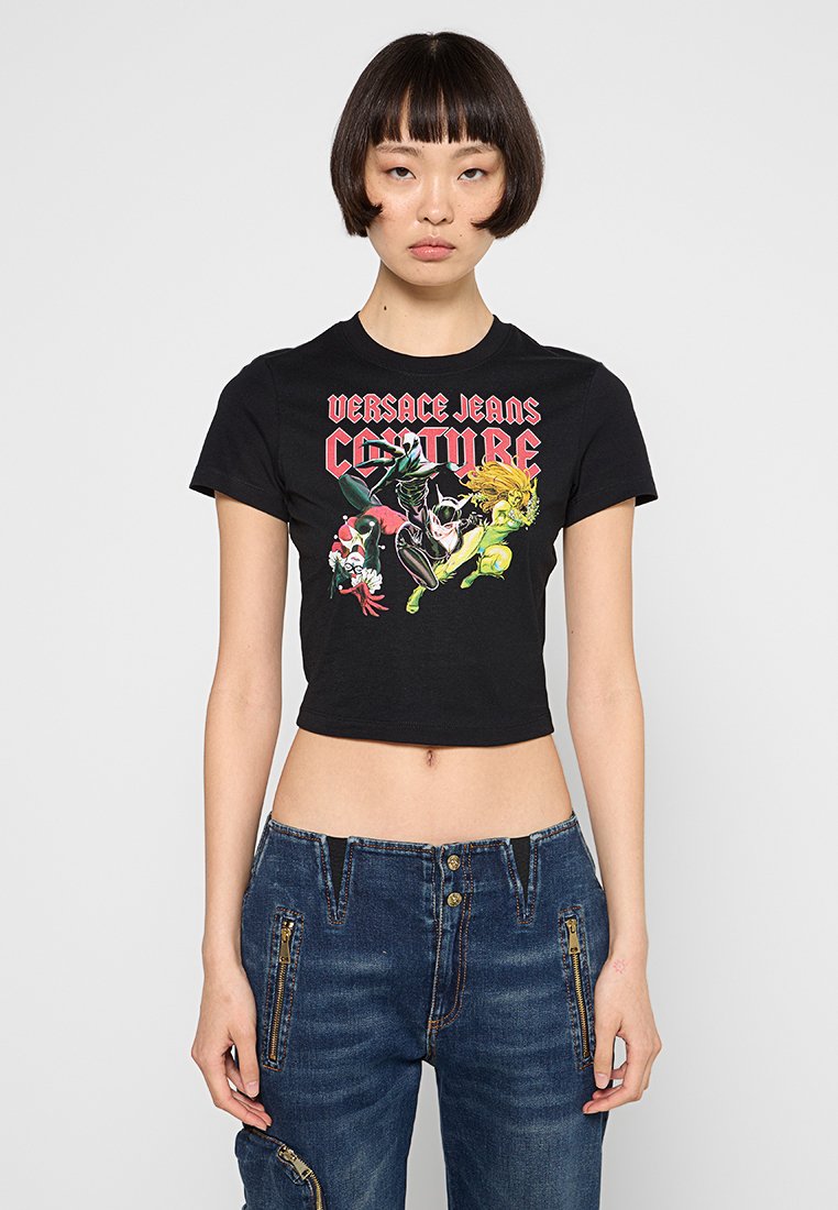 Versace Jeans Couture T-shirt print zwart