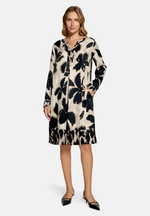 Betty Barclay, BETTY BARCLAY LANGARM TUNIKAKLEID - Freizeitkleid - beige schwarz