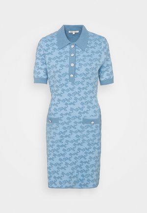 Stickad klänning - light blue