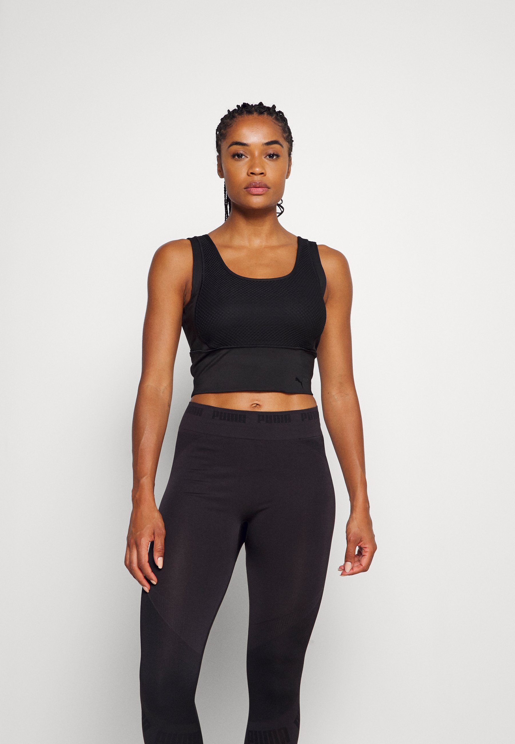 puma black crop top