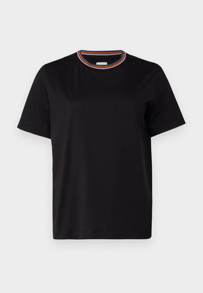 Paul Smith WOMENS STRIPE NECK - Pamata T-krekls - black