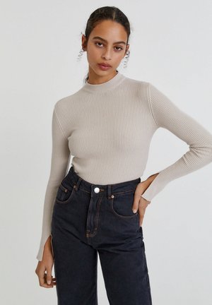 WITH ROUND NECK - Sweter - grey