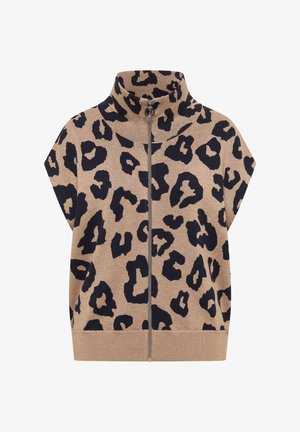 Cecil, DOUBLEFACE WESTE MIT KRAGEN UND ZIPPER - Gilet - creamy mocha melange