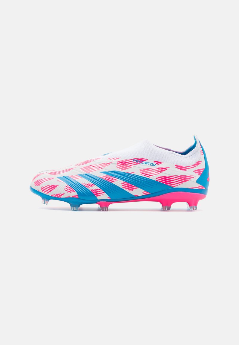 adidas Performance PREDATOR ELITE FG UNISEX - Nogometne kopačke za čvrstu podlogu - footwear white/solar blue/solar pink