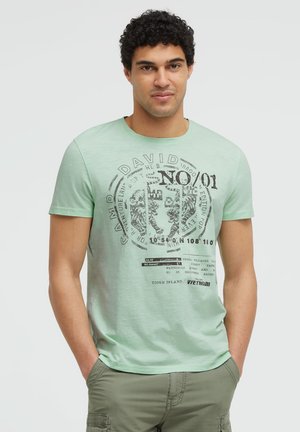 Camp David, CAMP DAVID T-SHIRT RUNDHALS MIT BACKPRINT - T-Shirt print - light mint