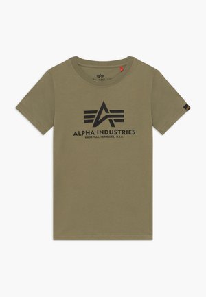 Apdrukāts T-krekls - olive