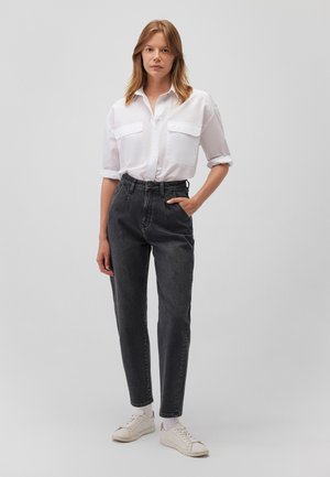 LAURA - Jeans Tapered Fit - smoke brushed denim
