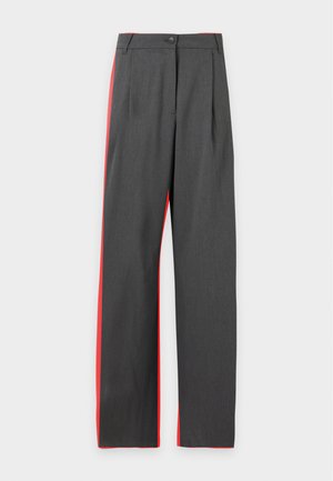 Vero Moda Tall, VMSTELLA WIDE PLEAT PANT - Παντελόνι - dark grey melange