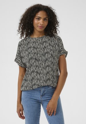 AMBER PRINTED - Blouse - black chalk graphic lines
